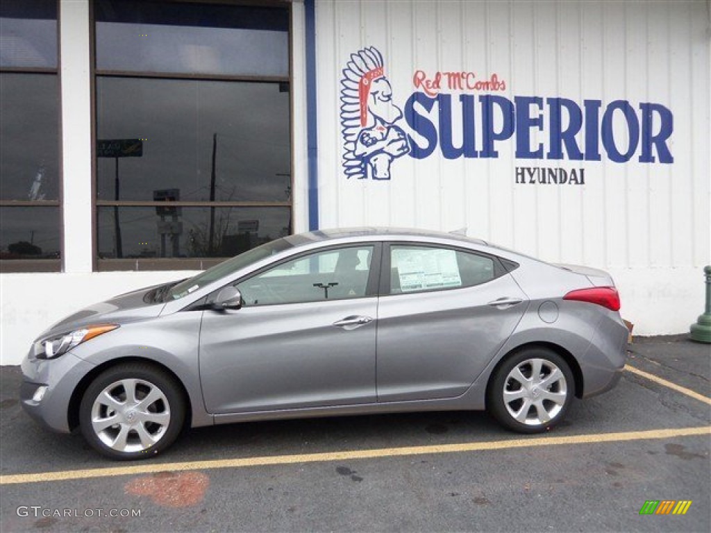 2013 Elantra Limited - Titanium Gray Metallic / Gray photo #6