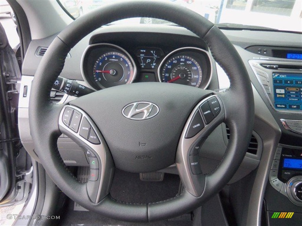 2013 Elantra Limited - Titanium Gray Metallic / Gray photo #15