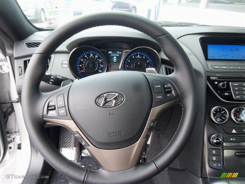 2013 Hyundai Genesis Coupe 2.0T Black Cloth Steering Wheel Photo #74836229