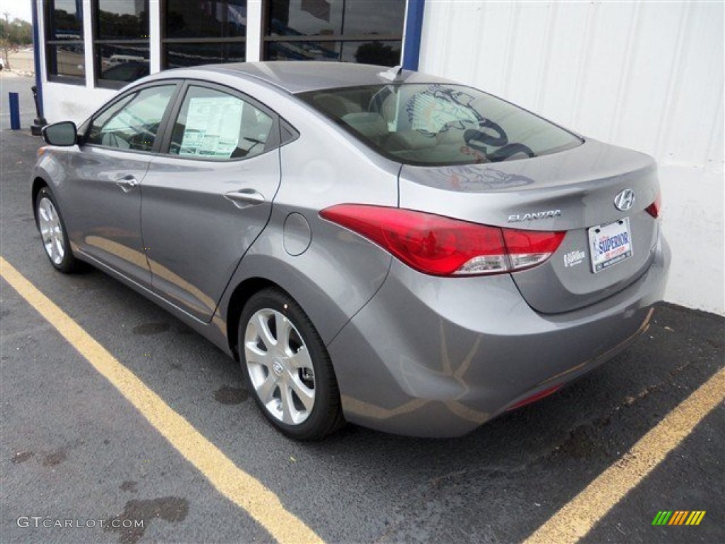 2013 Elantra Limited - Titanium Gray Metallic / Gray photo #7