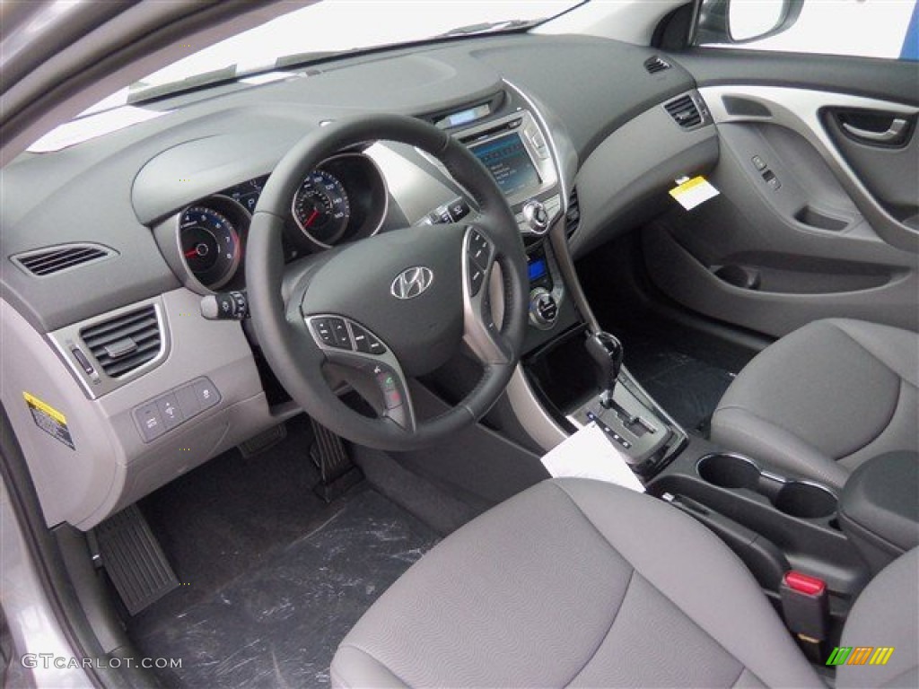 2013 Elantra Limited - Titanium Gray Metallic / Gray photo #11