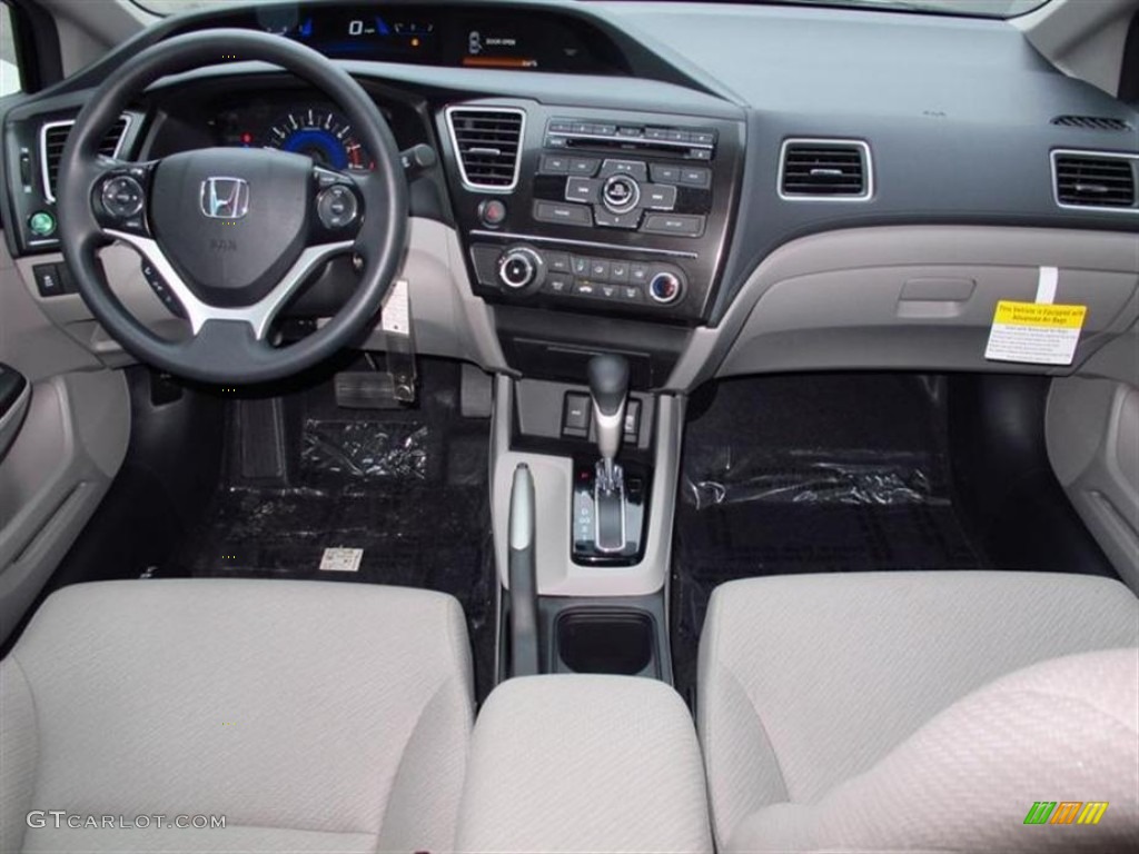 2013 Honda Civic LX Sedan Gray Dashboard Photo #74838647