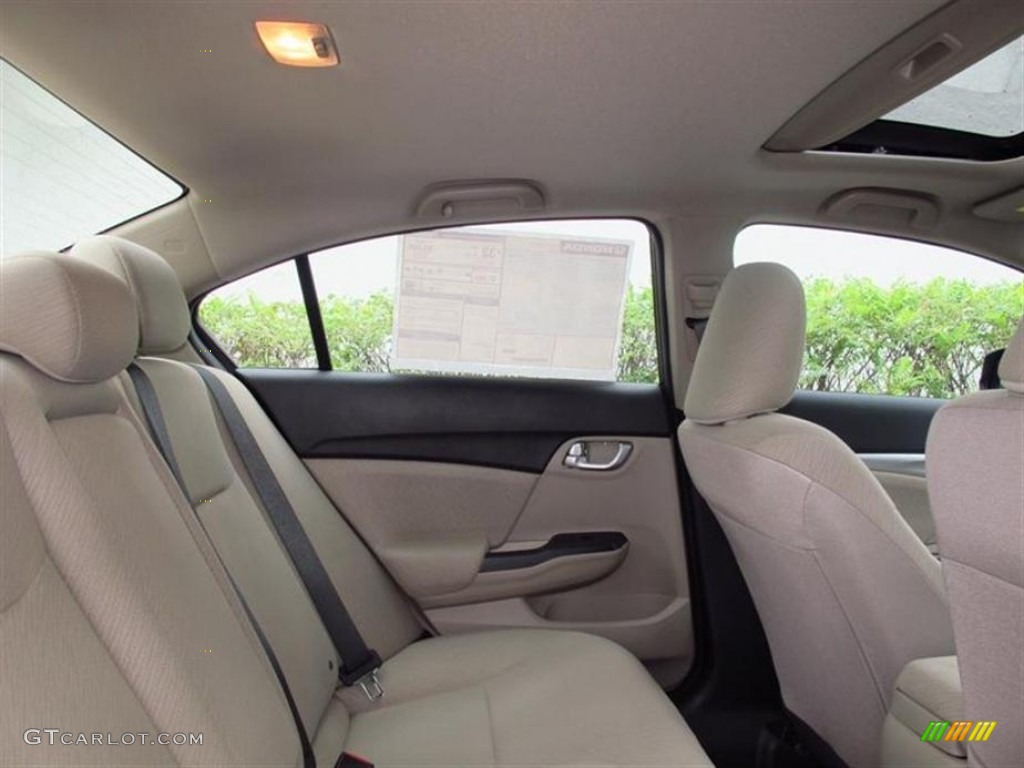 2013 Civic EX Sedan - Urban Titanium Metallic / Beige photo #8