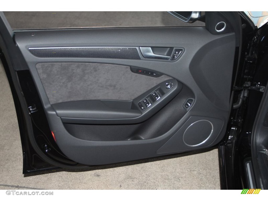 2013 Audi S4 3.0T quattro Sedan Black Door Panel Photo #74840991