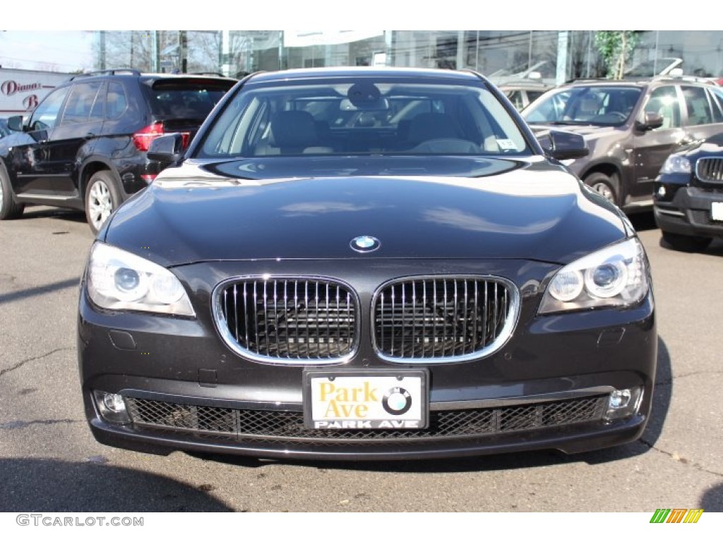 2012 7 Series 750i xDrive Sedan - Dark Graphite Metallic / Black photo #2