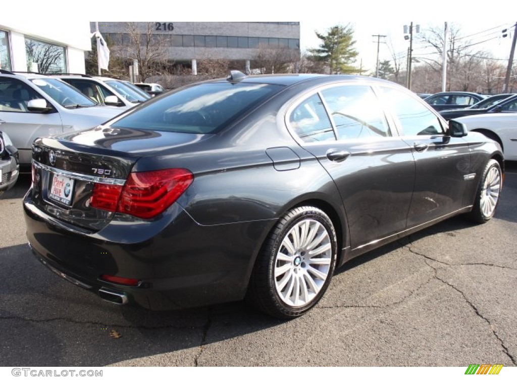 2012 7 Series 750i xDrive Sedan - Dark Graphite Metallic / Black photo #5