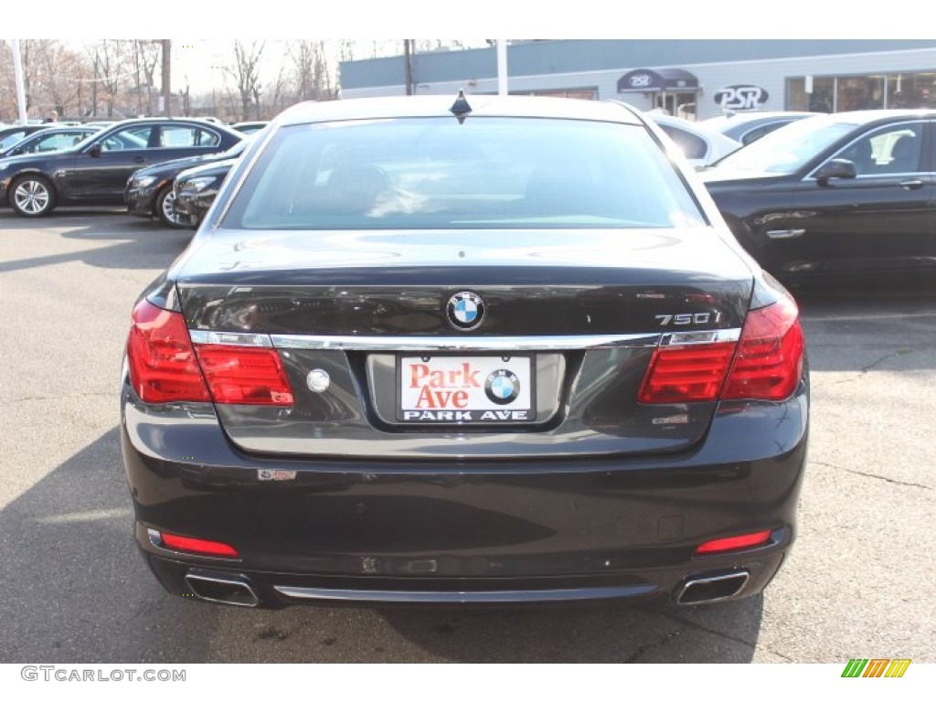 2012 7 Series 750i xDrive Sedan - Dark Graphite Metallic / Black photo #6