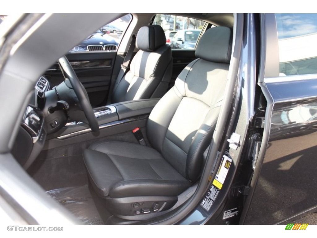 Black Interior 2012 BMW 7 Series 750i xDrive Sedan Photo #74841422