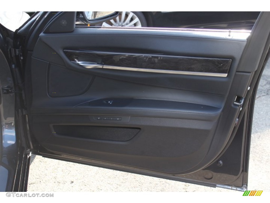 2012 BMW 7 Series 750i xDrive Sedan Black Door Panel Photo #74841643