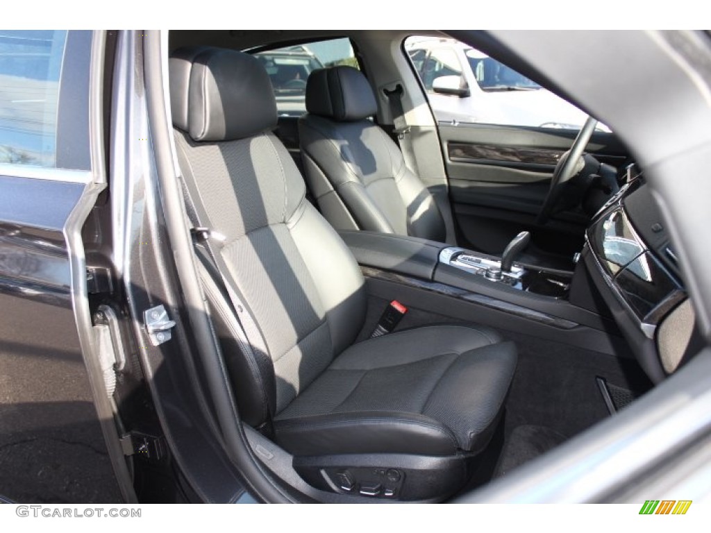 2012 7 Series 750i xDrive Sedan - Dark Graphite Metallic / Black photo #28