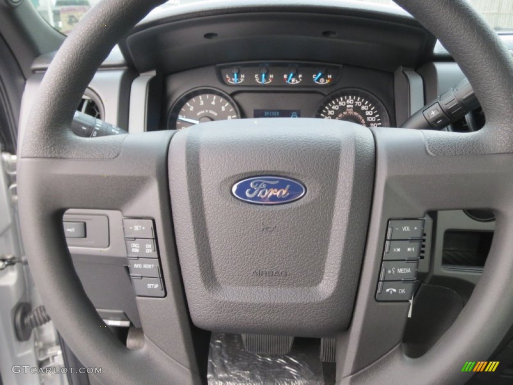 2013 Ford F150 STX Regular Cab Steel Gray Steering Wheel Photo #74841915