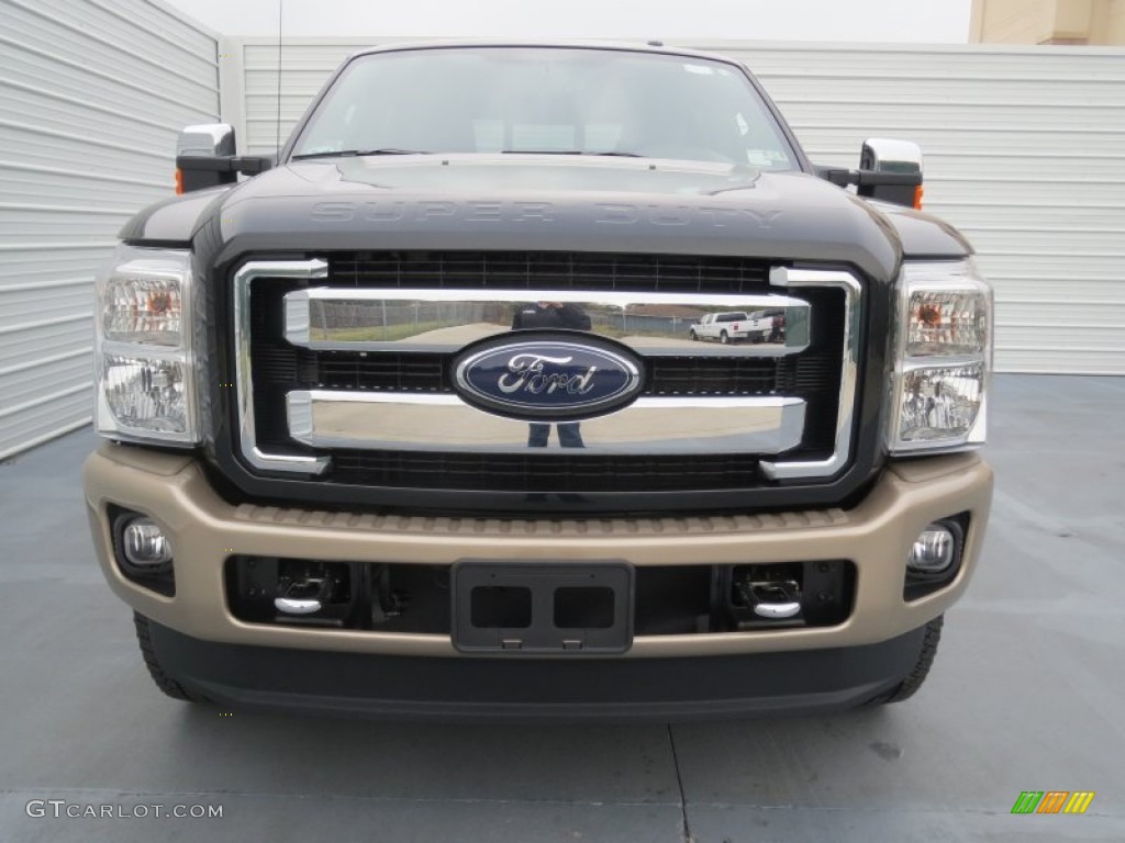2013 F250 Super Duty King Ranch Crew Cab 4x4 - Tuxedo Black Metallic / King Ranch Chaparral Leather/Black Trim photo #7