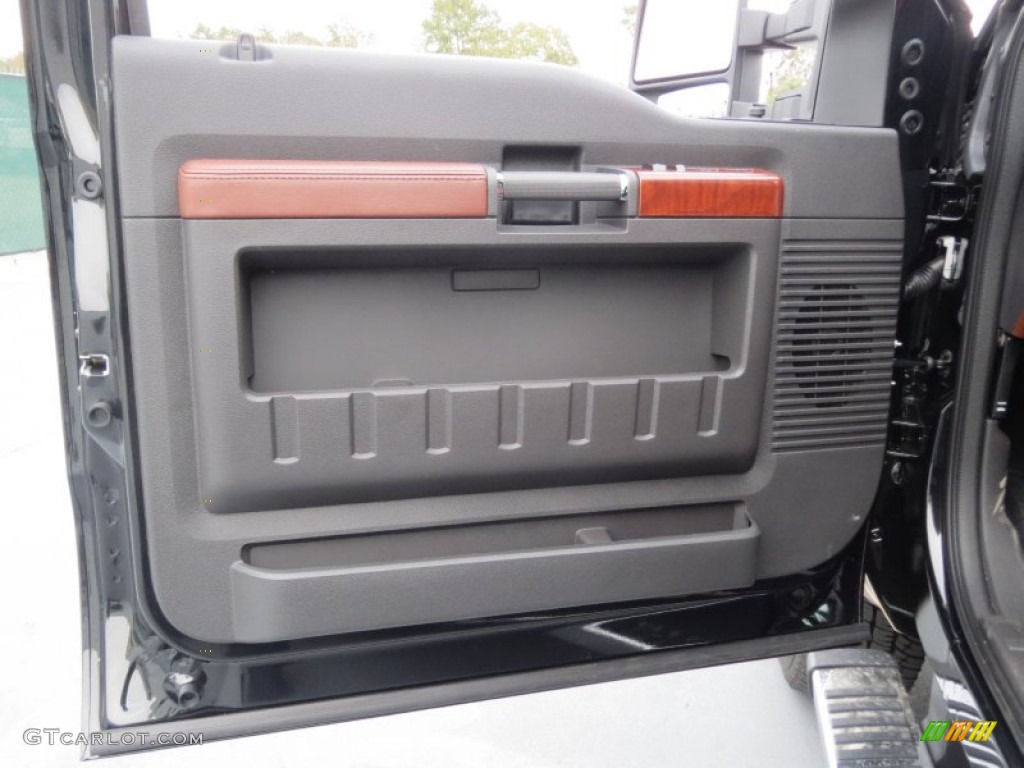 2013 Ford F250 Super Duty King Ranch Crew Cab 4x4 King Ranch Chaparral Leather/Black Trim Door Panel Photo #74842409