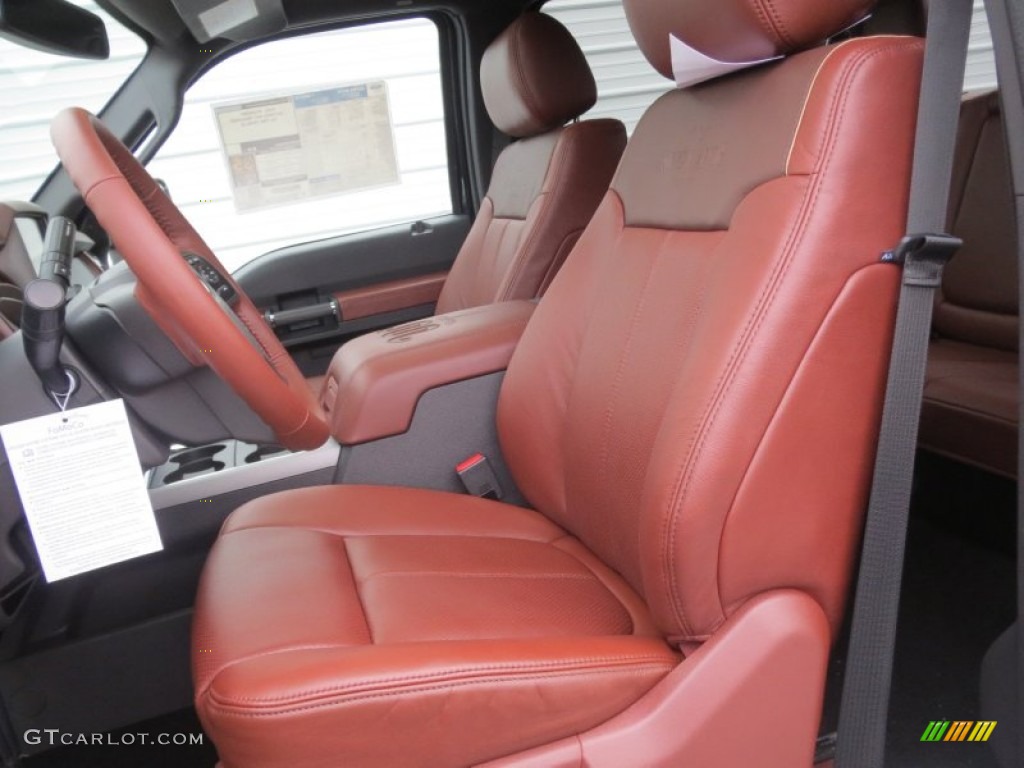 King Ranch Chaparral Leather/Black Trim Interior 2013 Ford F250 Super Duty King Ranch Crew Cab 4x4 Photo #74842468
