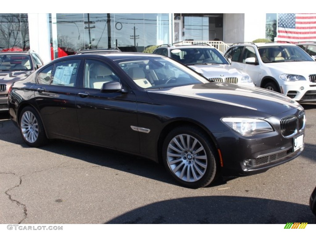 2012 7 Series 750i xDrive Sedan - Dark Graphite Metallic / Oyster/Black photo #3