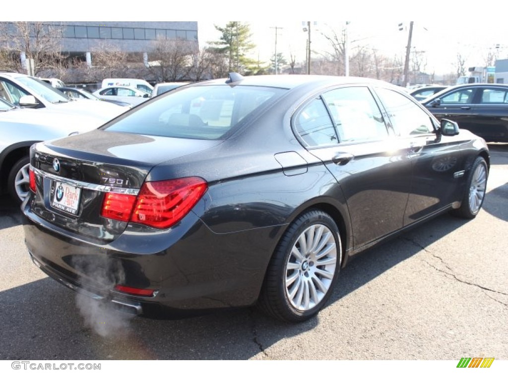 2012 7 Series 750i xDrive Sedan - Dark Graphite Metallic / Oyster/Black photo #5