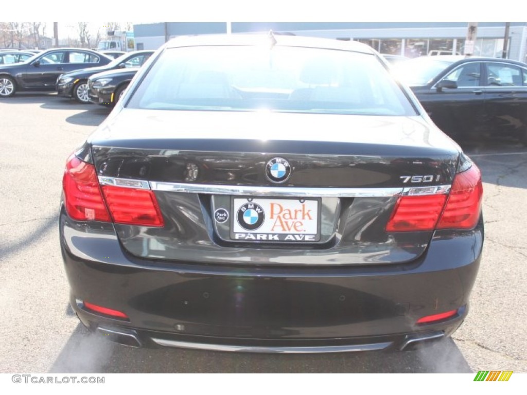 2012 7 Series 750i xDrive Sedan - Dark Graphite Metallic / Oyster/Black photo #6