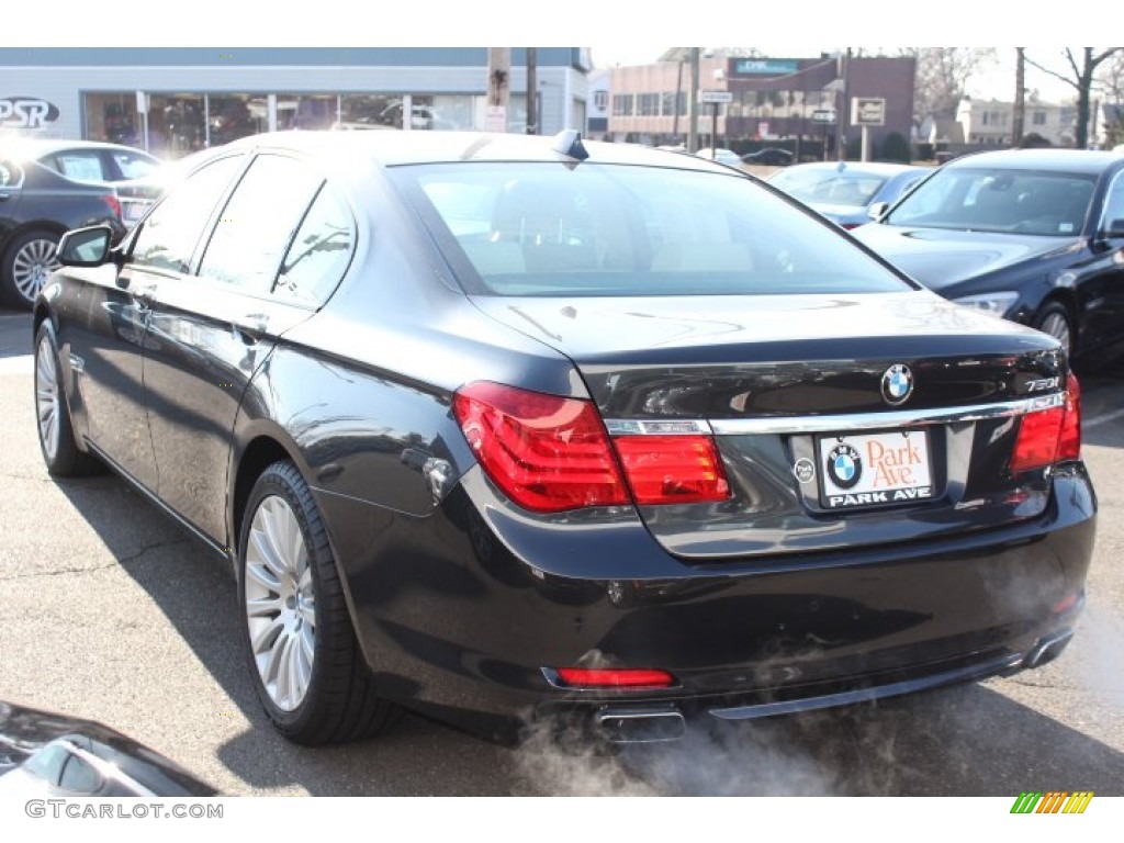 2012 7 Series 750i xDrive Sedan - Dark Graphite Metallic / Oyster/Black photo #7