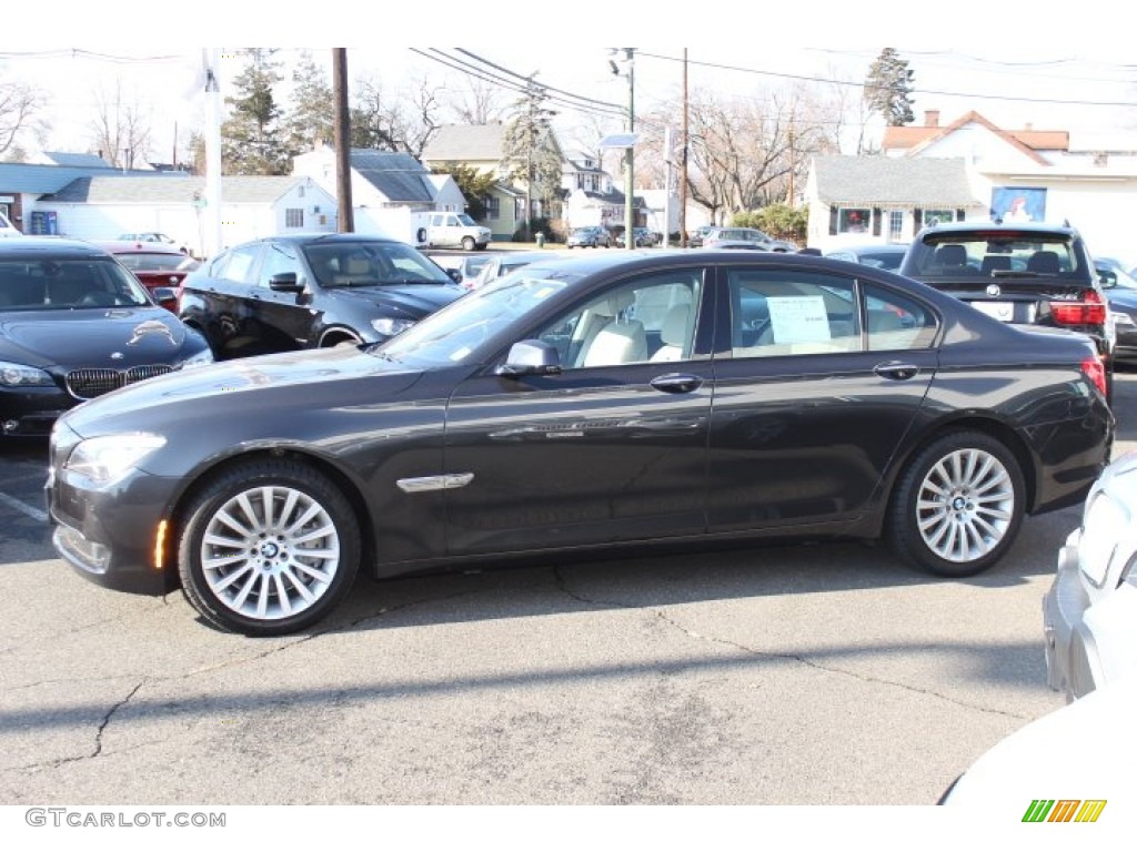 2012 7 Series 750i xDrive Sedan - Dark Graphite Metallic / Oyster/Black photo #8