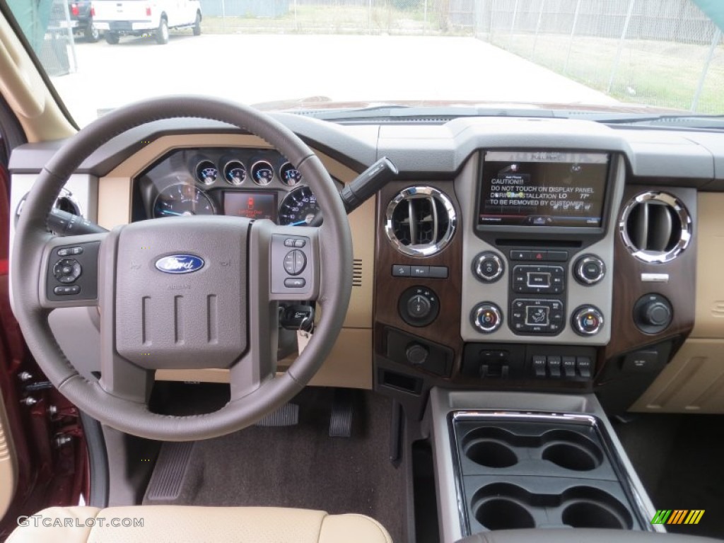 2013 Ford F350 Super Duty Lariat Crew Cab 4x4 Adobe Dashboard Photo #74843178