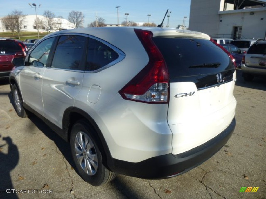 2013 CR-V EX AWD - White Diamond Pearl / Beige photo #2