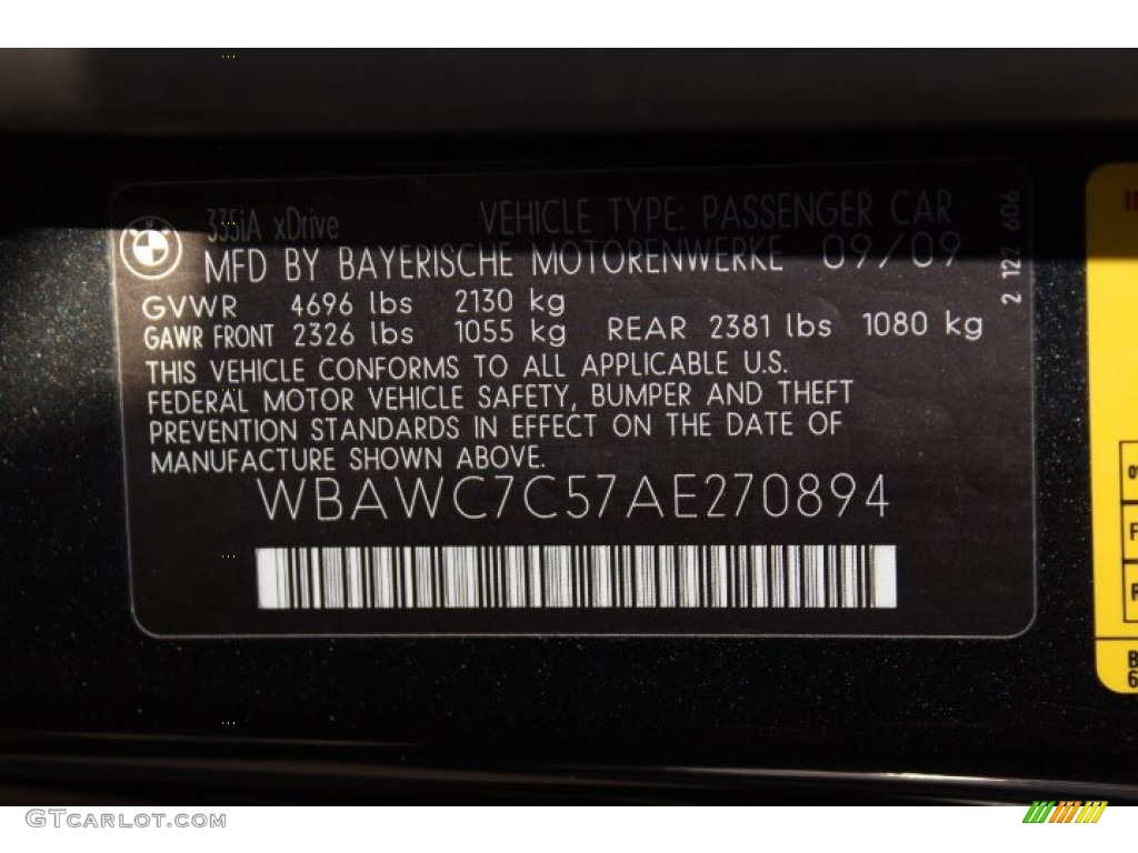 2010 3 Series 335i xDrive Coupe - Black Sapphire Metallic / Black photo #32