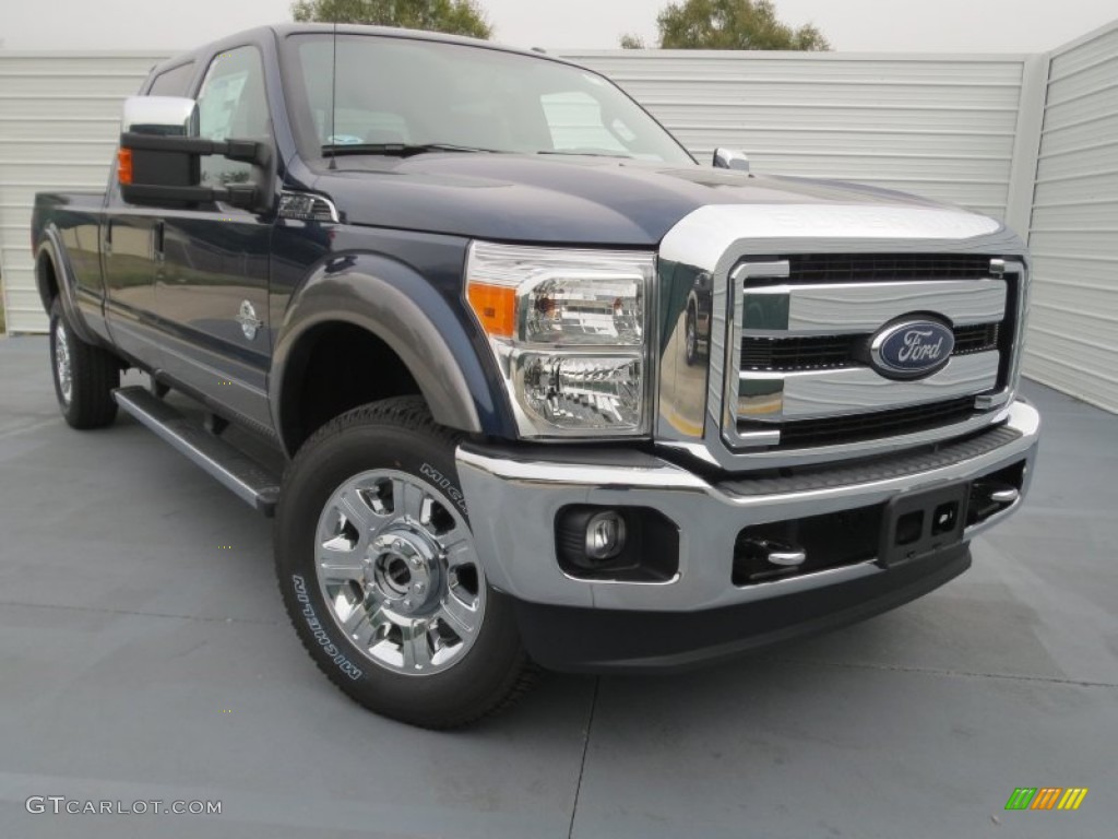 Blue Jeans Metallic 2013 Ford F350 Super Duty Lariat Crew Cab 4x4 Exterior Photo #74845736