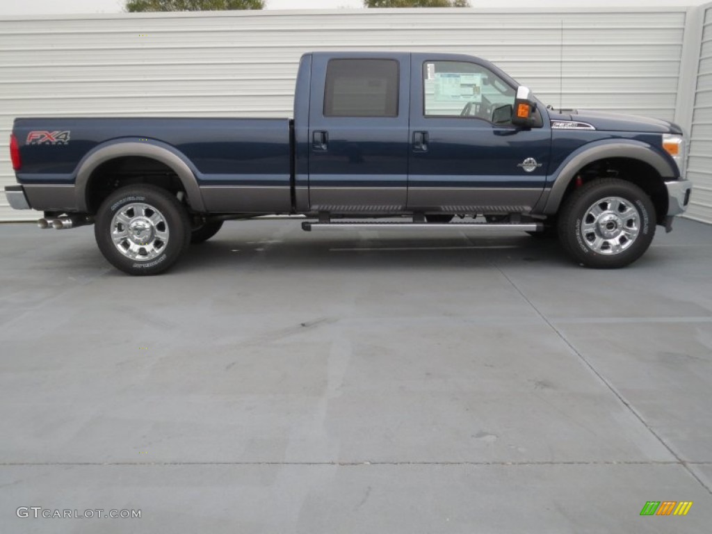 Blue Jeans Metallic 2013 Ford F350 Super Duty Lariat Crew Cab 4x4 Exterior Photo #74845748