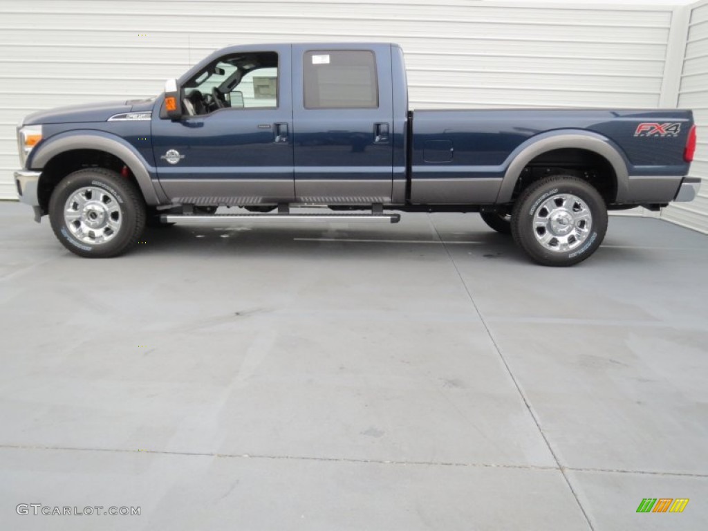 Blue Jeans Metallic 2013 Ford F350 Super Duty Lariat Crew Cab 4x4 Exterior Photo #74845780
