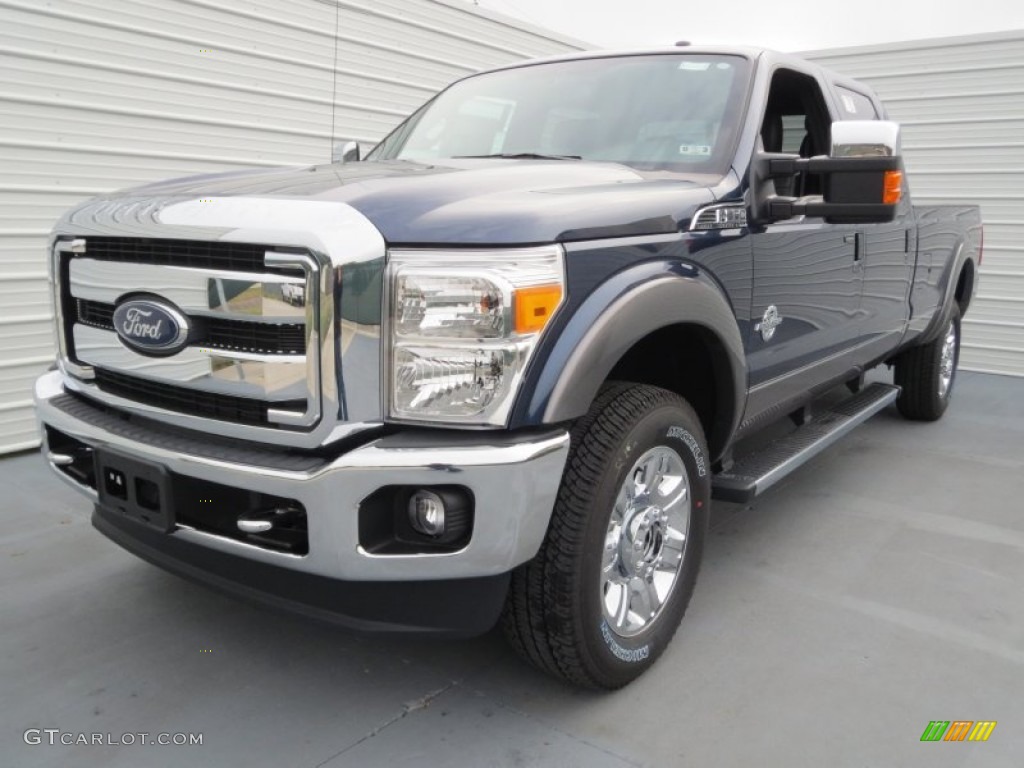 Blue Jeans Metallic 2013 Ford F350 Super Duty Lariat Crew Cab 4x4 Exterior Photo #74845790