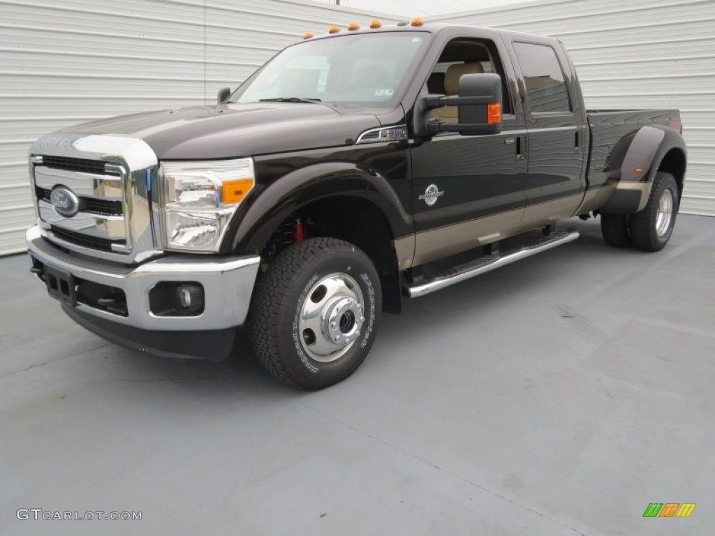 Kodiak Brown Metallic 2013 Ford F350 Super Duty Lariat Crew Cab 4x4 Dually Exterior Photo #74846215
