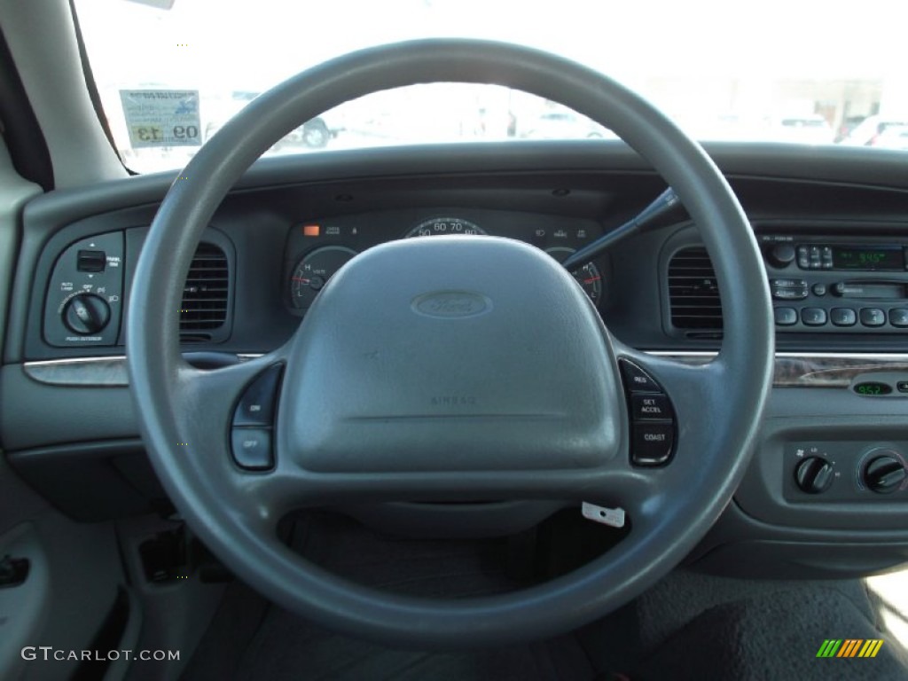 2000 Ford Crown Victoria Sedan Light Graphite Steering Wheel Photo #74846332