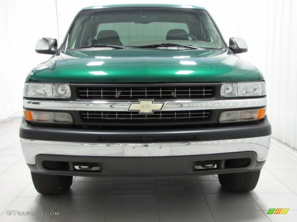 2000 Silverado 1500 LS Extended Cab 4x4 - Meadow Green Metallic / Medium Gray photo #3