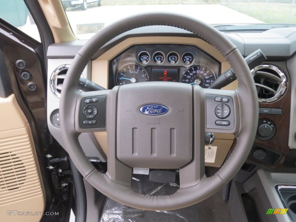 2013 F350 Super Duty Lariat Crew Cab 4x4 Dually - Kodiak Brown Metallic / Adobe photo #34