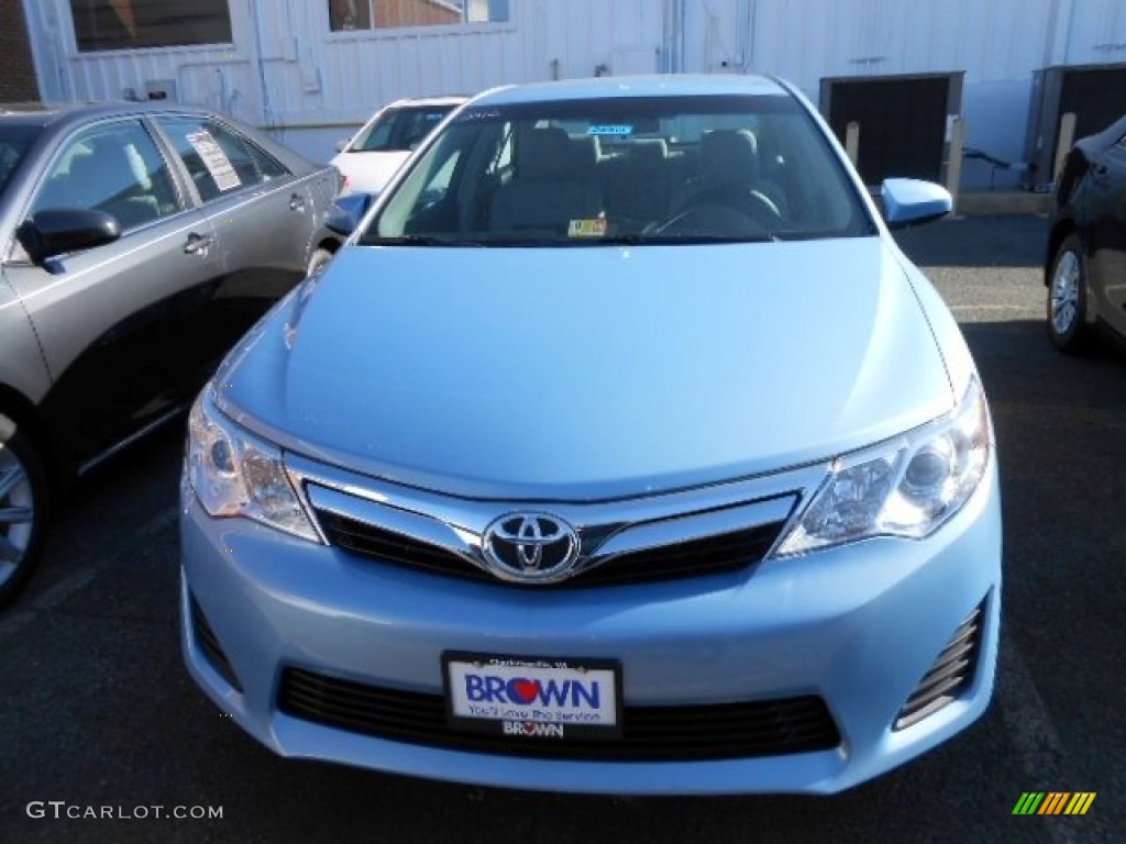2012 Camry LE - Clearwater Blue Metallic / Light Gray photo #2