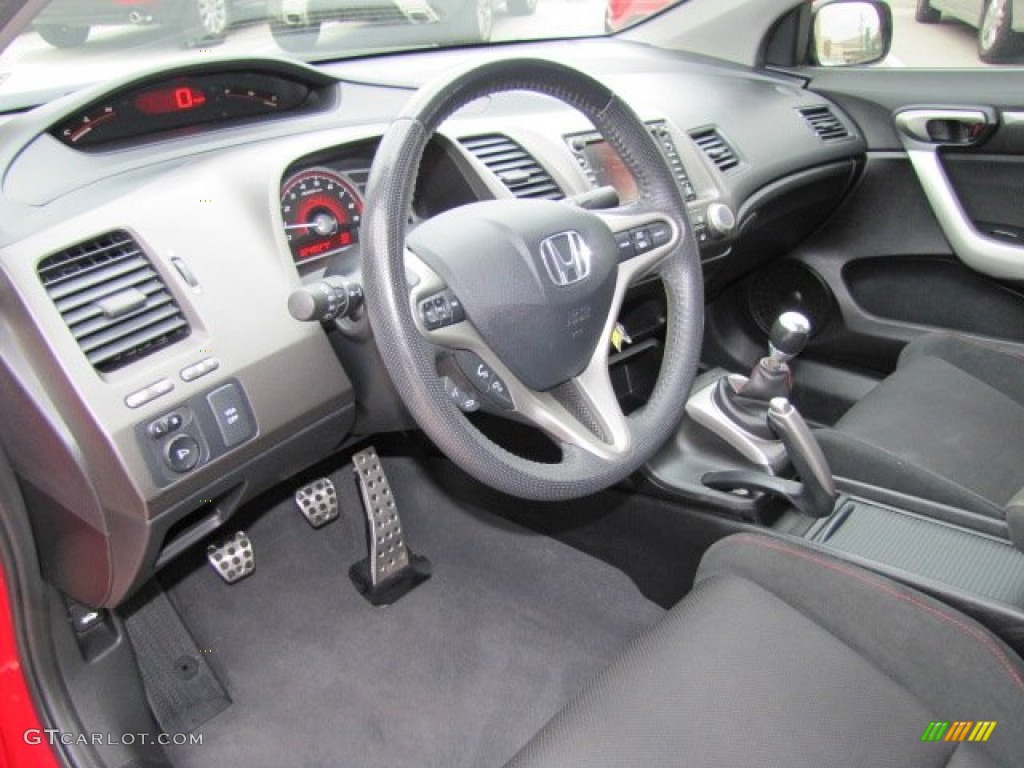 Black Interior 2011 Honda Civic Si Coupe Photo #74849024