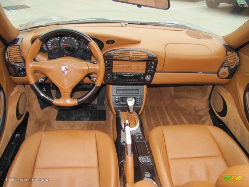 2001 Porsche 911 Carrera 4 Cabriolet Natural Brown Dashboard Photo #74849705