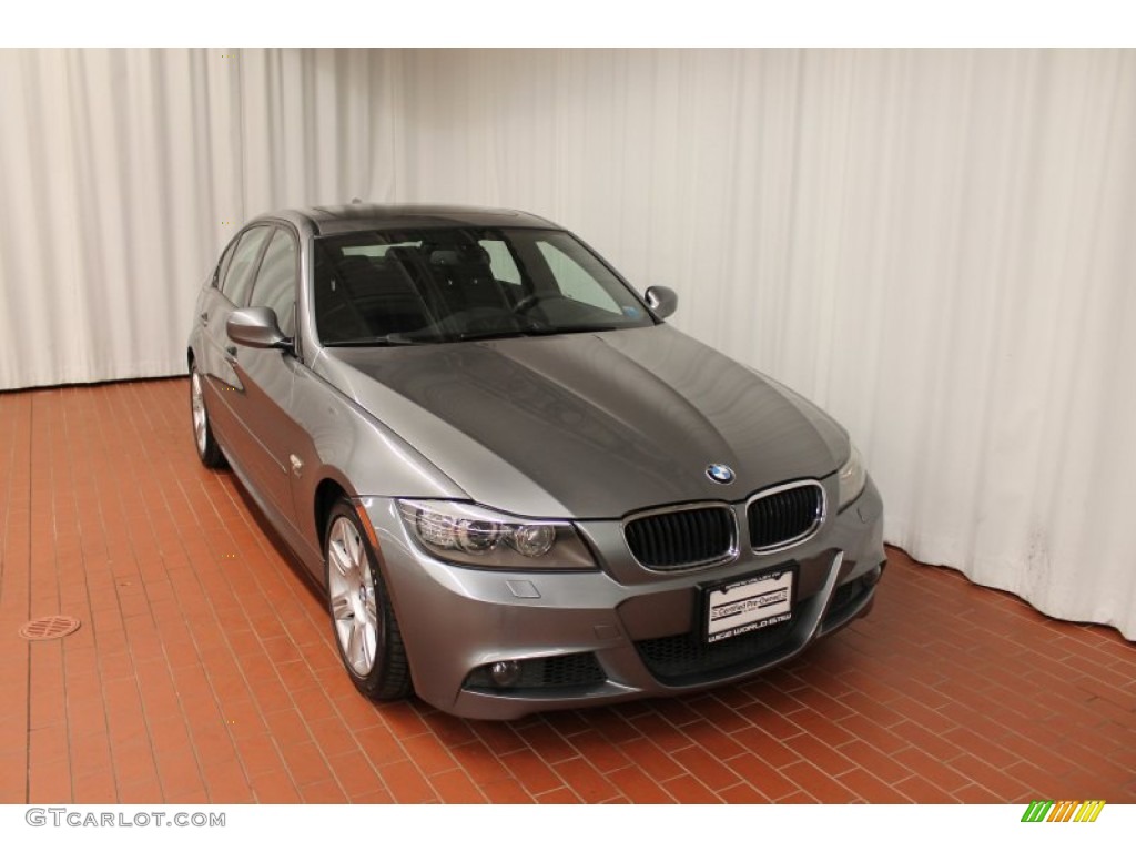 2009 3 Series 328xi Sedan - Space Grey Metallic / Black photo #1