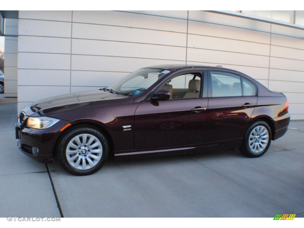 2009 3 Series 328xi Sedan - Barbara Red Metallic / Beige photo #3