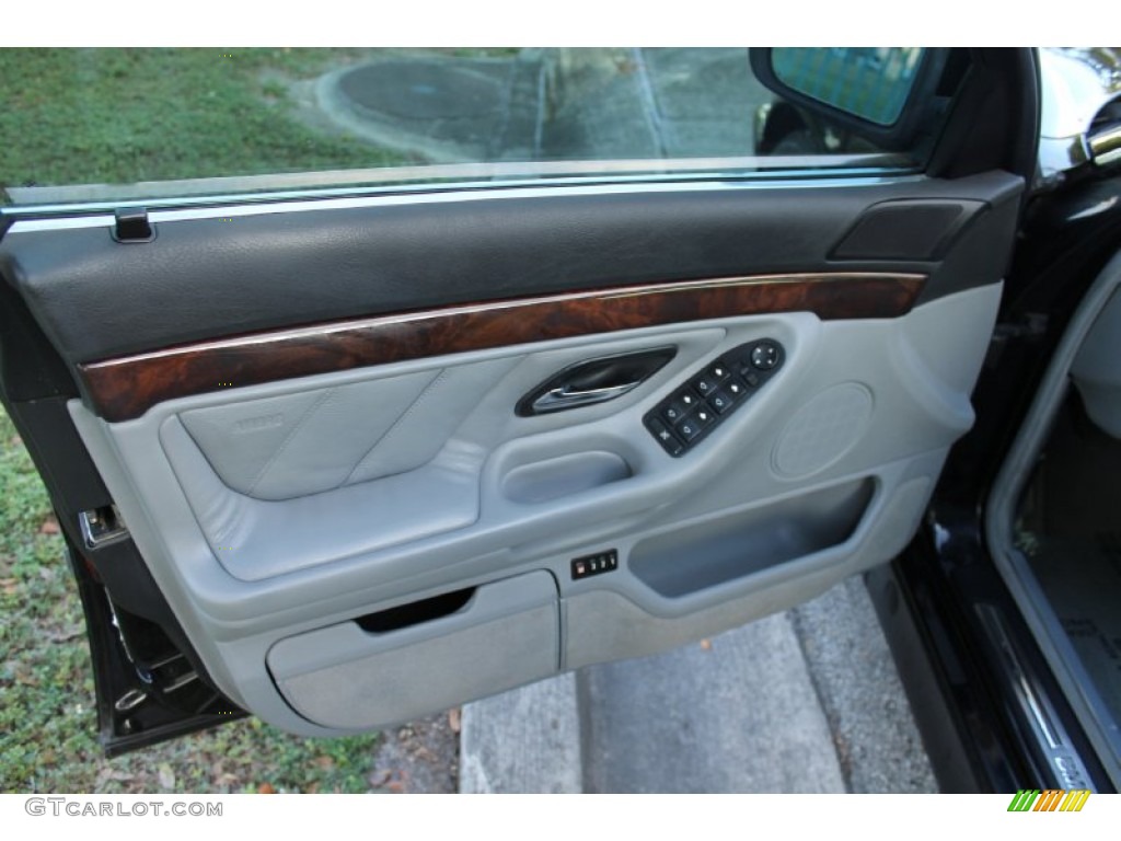 1998 BMW 7 Series 740iL Sedan Grey Door Panel Photo #74852267