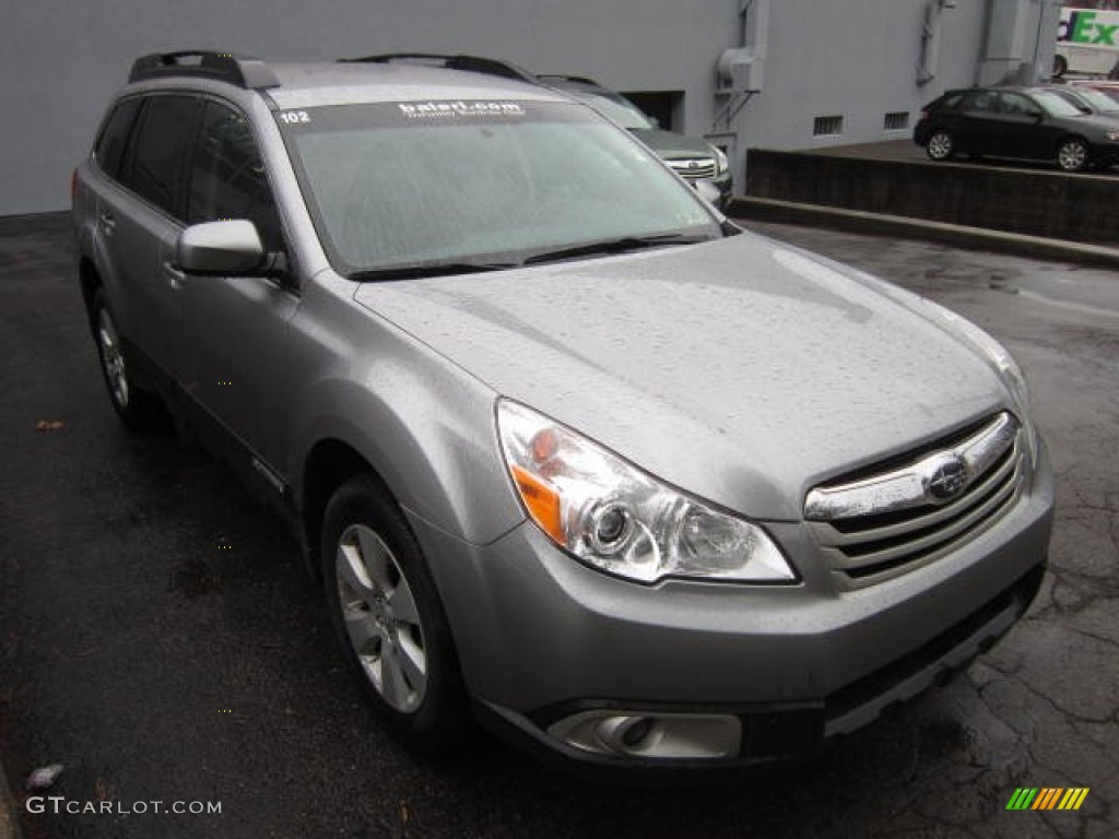 2011 Outback 2.5i Premium Wagon - Steel Silver Metallic / Off Black photo #1