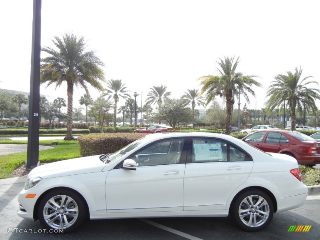 Polar White 2013 Mercedes-Benz C 250 Luxury Exterior Photo #74855350