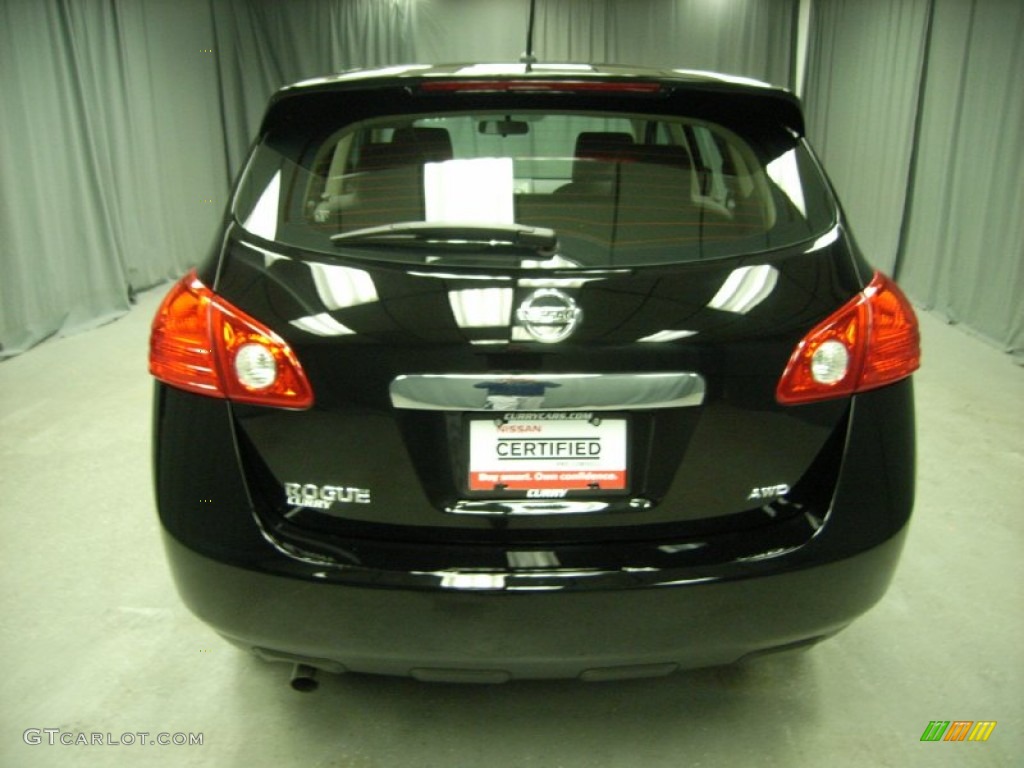 2012 Rogue S AWD - Super Black / Gray photo #8