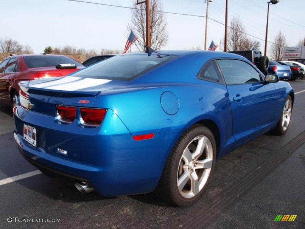 2010 Camaro SS/RS Coupe - Aqua Blue Metallic / Black photo #3