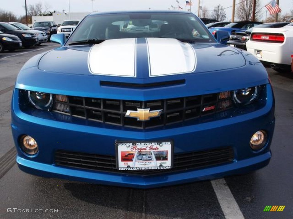 2010 Camaro SS/RS Coupe - Aqua Blue Metallic / Black photo #8