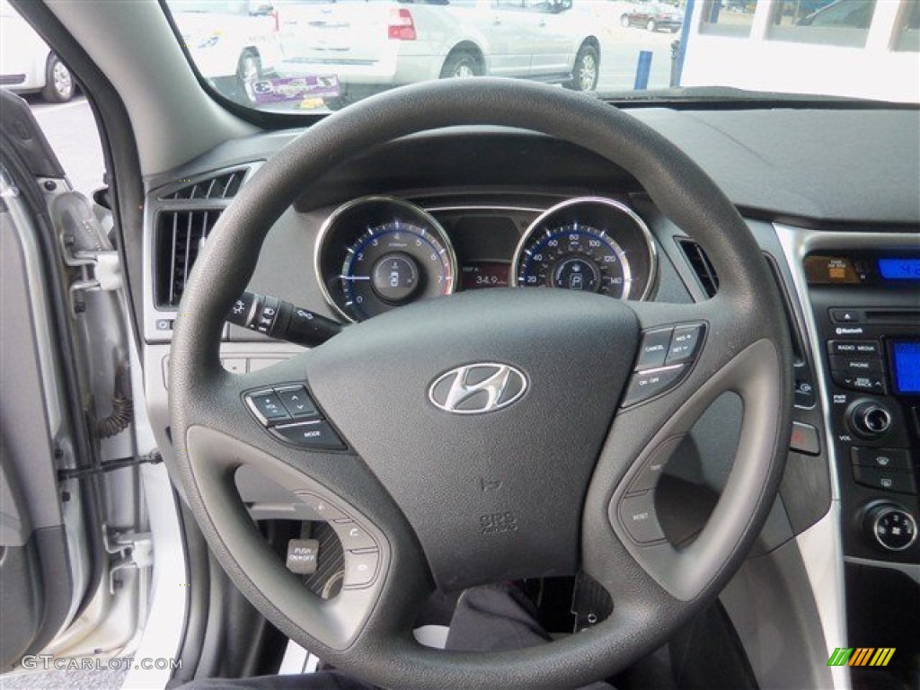 2012 Hyundai Sonata GLS Gray Steering Wheel Photo #74859599