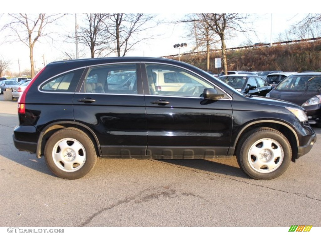 2009 CR-V LX 4WD - Crystal Black Pearl / Black photo #4