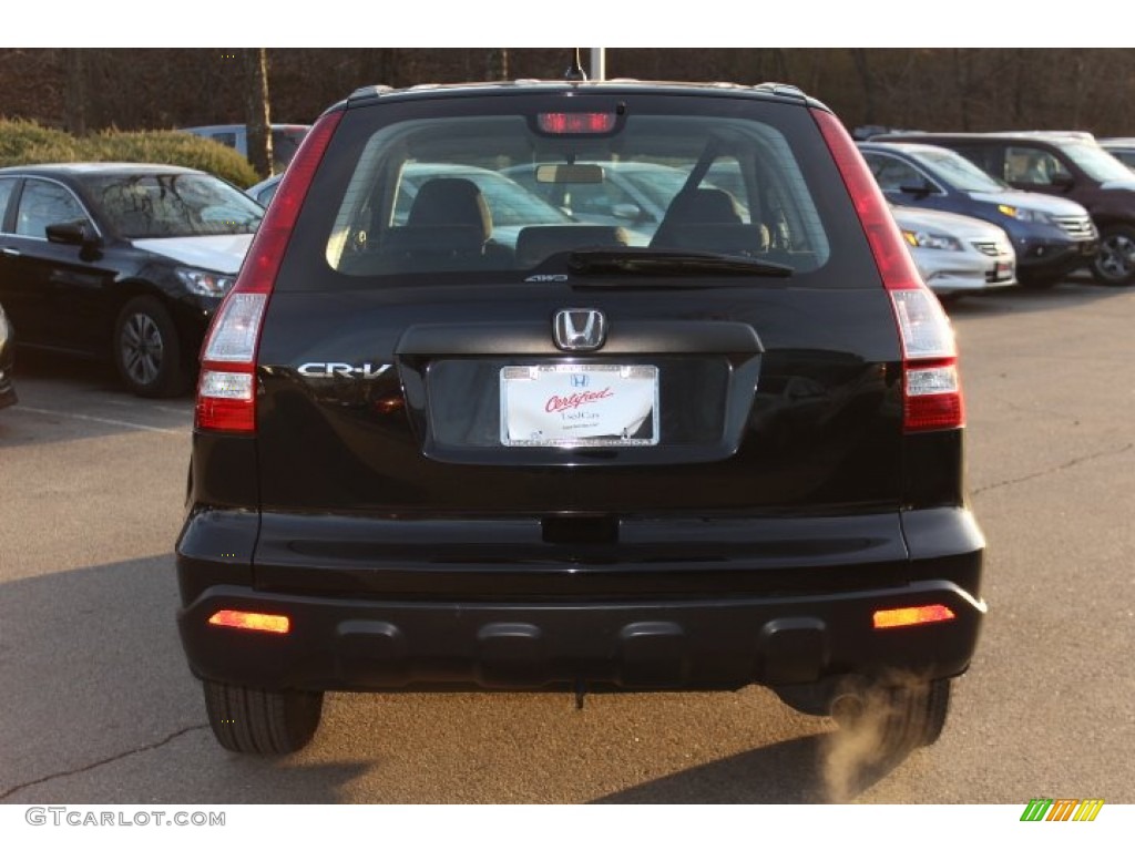 2009 CR-V LX 4WD - Crystal Black Pearl / Black photo #6