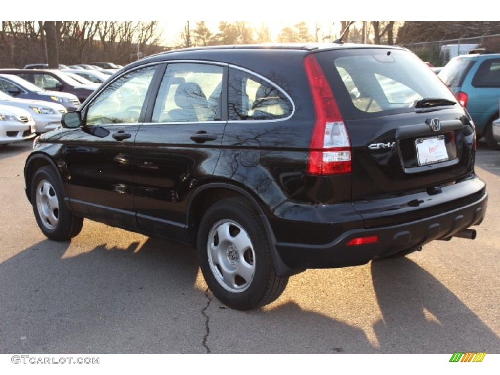 2009 CR-V LX 4WD - Crystal Black Pearl / Black photo #7