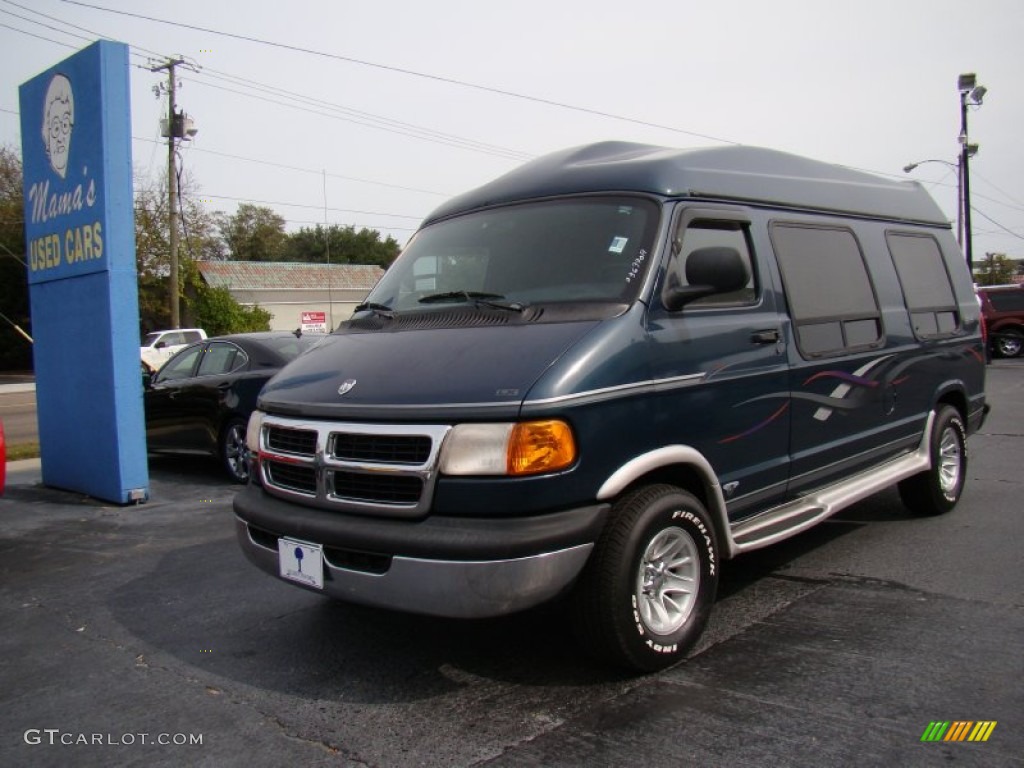 1998 Ram Van 1500 Passenger Conversion - Dark Spruce Metallic / Gray photo #4